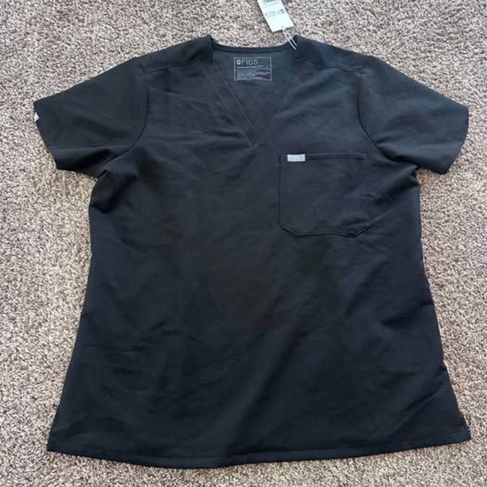 Figs black scrub top